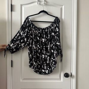 Black and White Women's Top